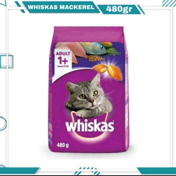 Whiskas Mackerel 480gr Fresh Pack / Makanan Kucing Whiskas Adult 1