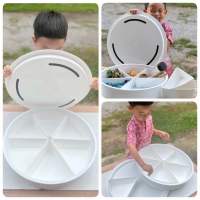 Sensory Play Tray ถาดกิจกรรมเอนกประสงค์พร้อมฝาปิด แบบแบ่ง6ช่อง