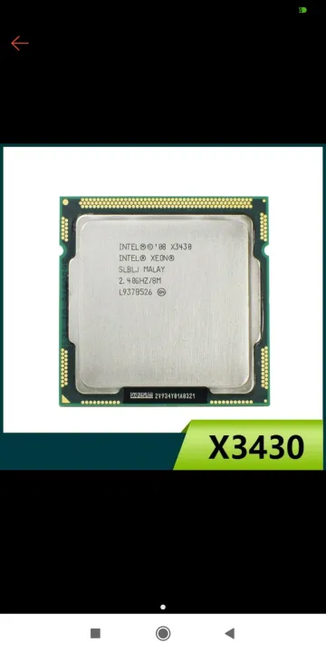Prosesor Intel® Xeon® X3430 Cache 8M, 2,40 GHz Quad Cores LGA 1156 ...