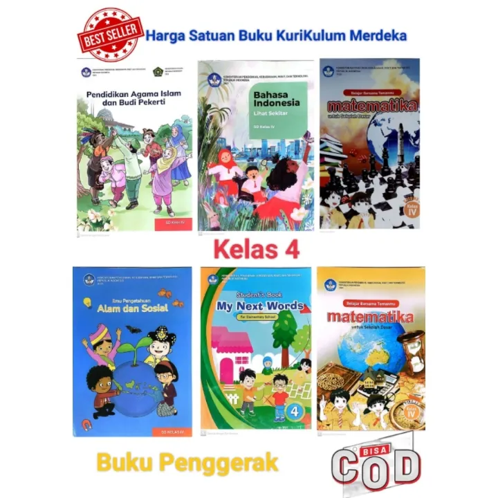 Paket Buku Kurikulum Merdeka Kelas 4 Matematika Vol 1 & 2 Bahasa ...