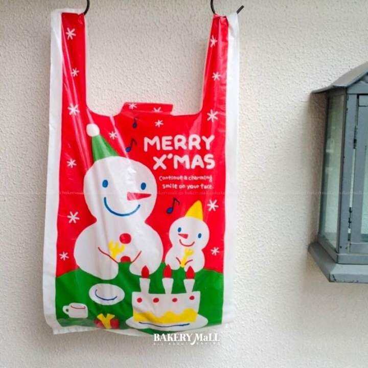 ถุงหูหิ้ว-xmas-สโนว์แมน-24x45x6ซม-100ชิ้น