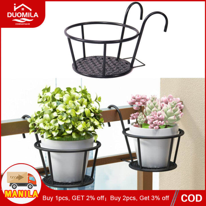 【Same day delivery】DML 4PCS Hanging Plant Rack Stand outdoor steel ...