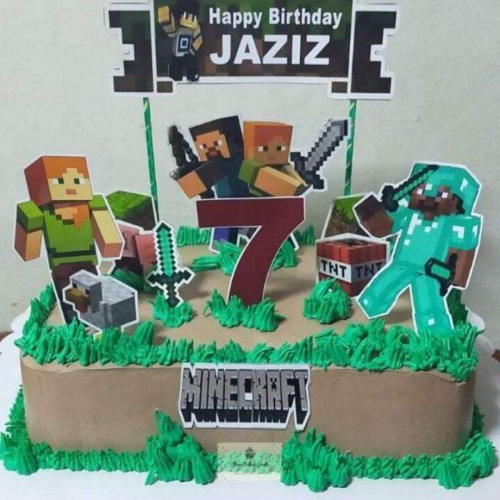 MINECRAFT cake topper set Lazada PH