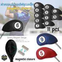 ปลอกครอบแม่เหล็กหัวไม้กอล์ฟชุดเหล็ก Head cover magnetic closure iron golf 11 pcs./pack #3-#L