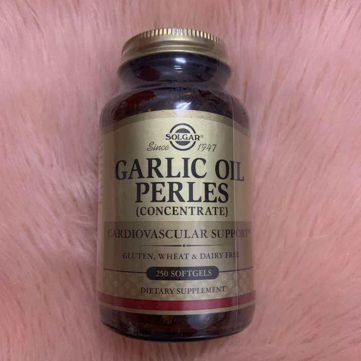 Solgar Garlic Oil Perles, 250 Softgels Natural Cardiovascular Support