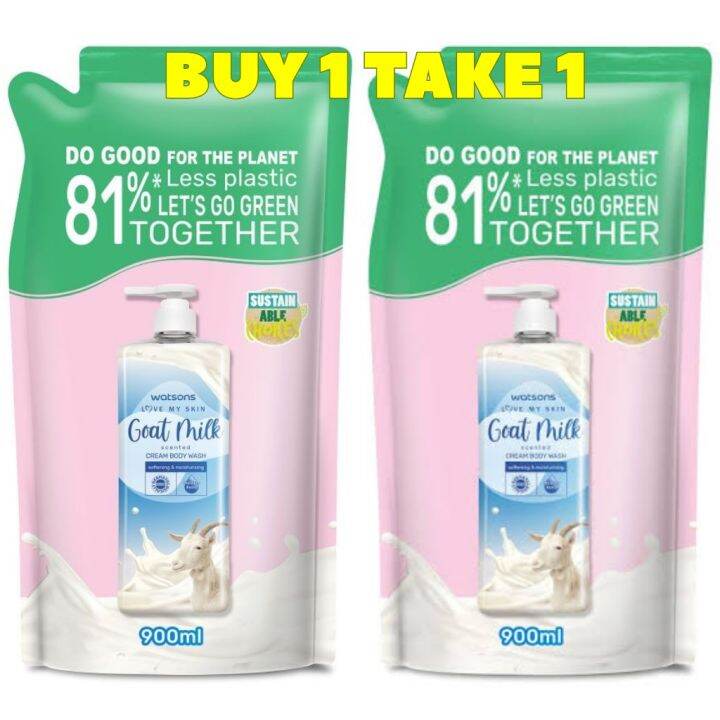 Watsons Goat Milk Creamy Body Wash (900ml) Buy 1 Take 1 Lazada PH