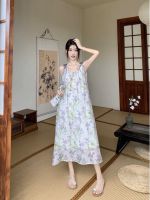 ม่วง) Purple Flora Maxi (flower) แมกซี่ลายดอกม่วงป้าย ypy