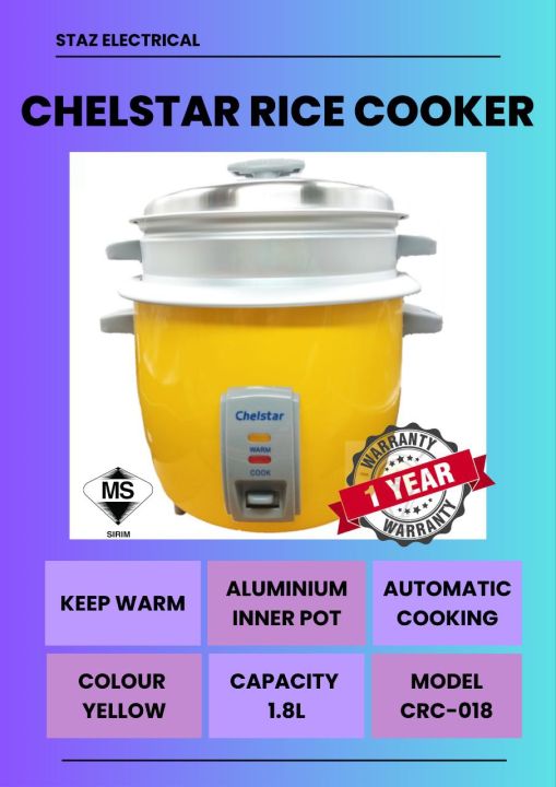 Chelstar Rice Cooker 1.8L CRC-018