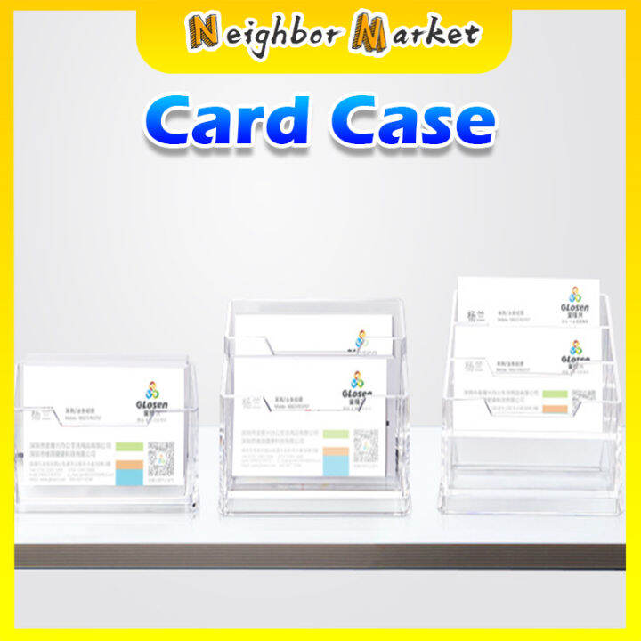 Transparent Large capacity Card Stand Holder Office Supplies Card