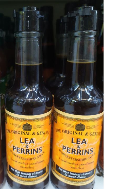 #ส่งฟรี# Lea & Perrins ลีแอนด์เพอร์ริน ซอสเปรี้ยวสไตล์อังกฤษ แพ็ค2ขวด150ml.