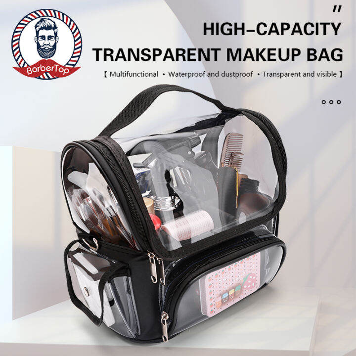 PVC Women's Bags Salon Makeup Tool Backpack Hairdressing Storage