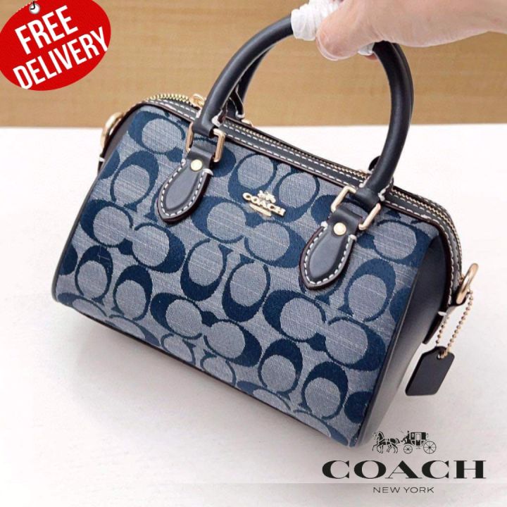 COACH Rowan Satchel In Signature Chambray