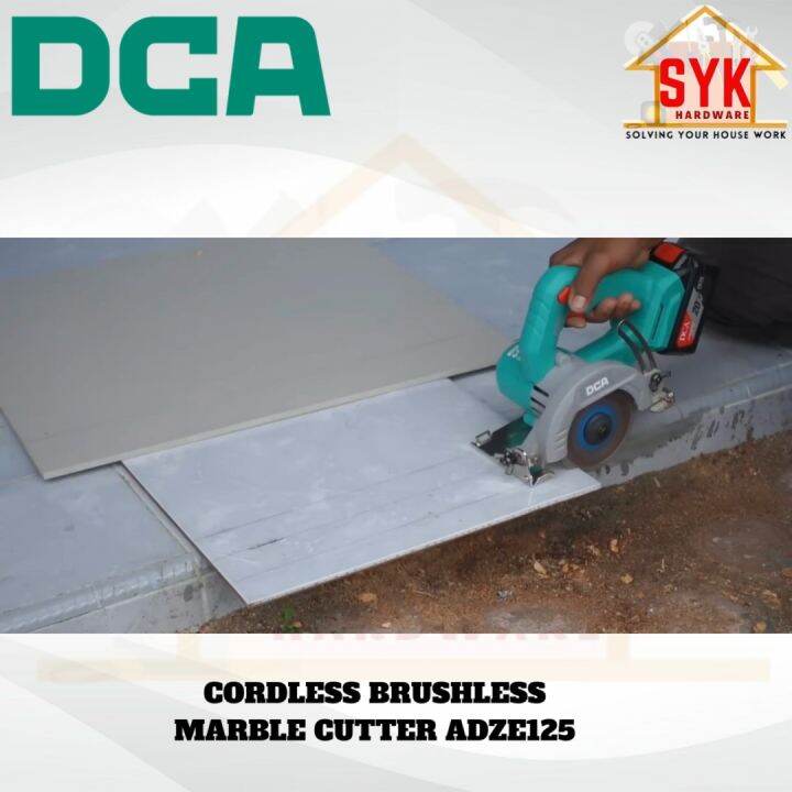 SYK DCA ADZE125 Cordless Brushless Marble Cutter Solo Tiles Cutter