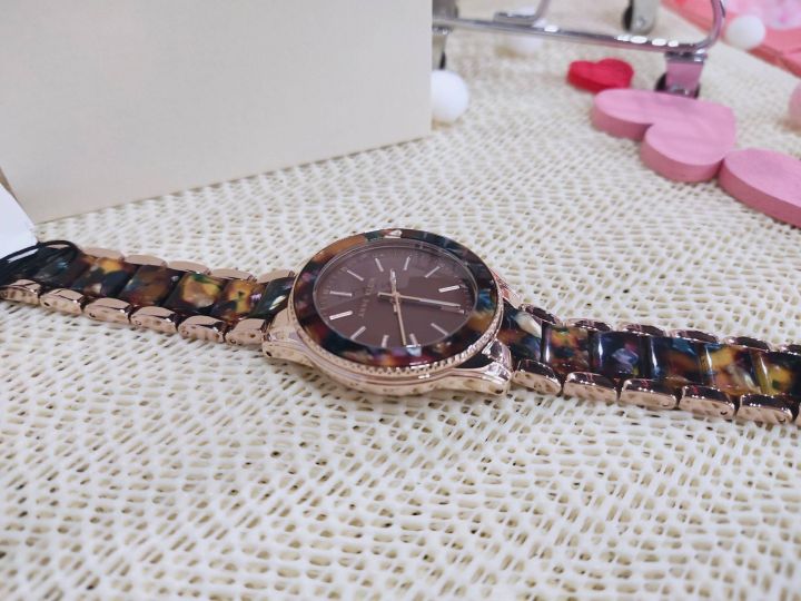 ประกันศูนย์ไทย-นาฬิกาข้อมือ-pearlescent-resin-link-watch-ak-3214bnrg-ขนาด-37-5-mm