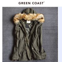 เสื้อกันหนาว Parka เสื้อฮูทเฟอร์ งาน GREEN COAST (เฟอร์ถอดได้คะ) (WY529)