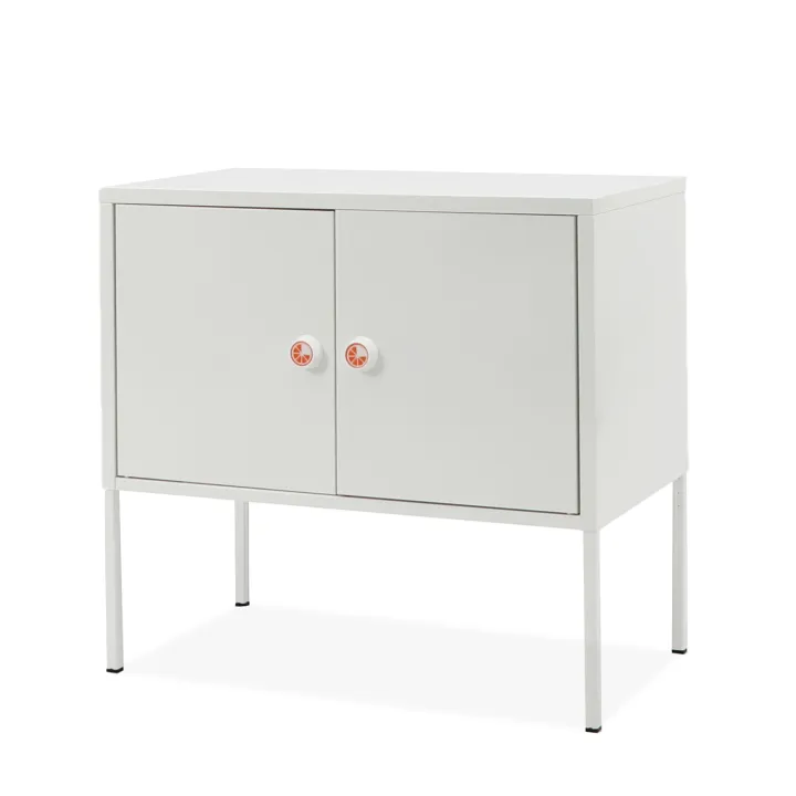 22" Tall Steel Modern 2 Door Metal Floor Standing Storage