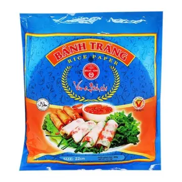 Banh Trang Vietnam Asian Best Spring Roll Rice Paper Wrappers, Square 22cm