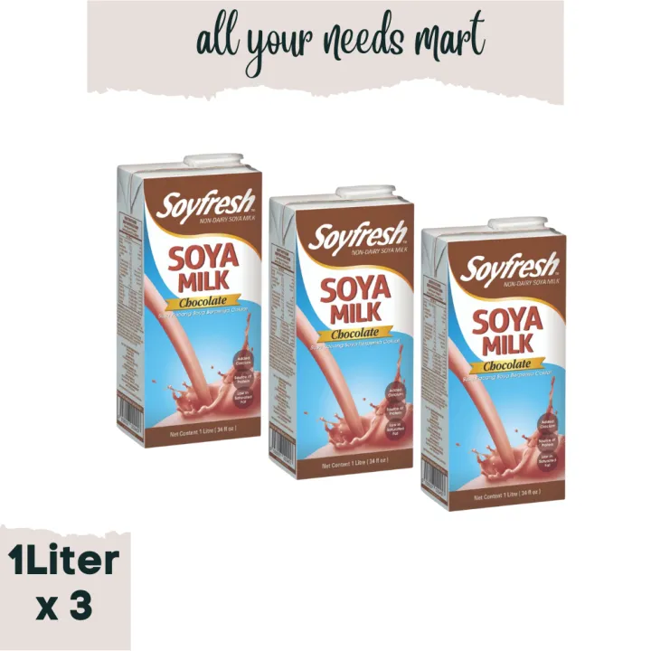 SoyFresh SOYA MILK Non Dairy Chocolate Milk 1Liter x 3 Lazada PH