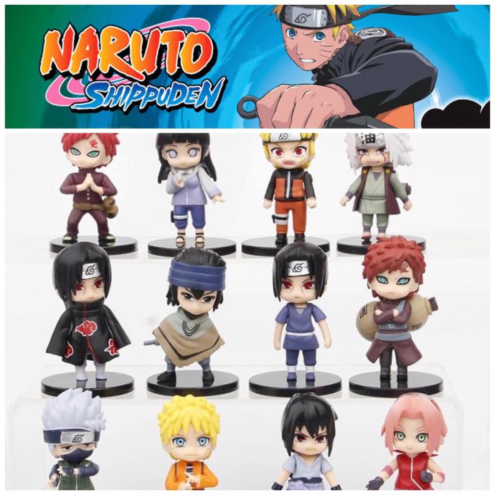 naruto-model-figure-ตุ๊กตา-ของสะสม-โมเดลแท้-100-ฟิกเกอร์-นารูโตะ-เซต-12-ตัว-คาคาชิ-ซาสึเกะ-ซากุระ-จิไรยะ-ฮินาตะ-กาชาปอง