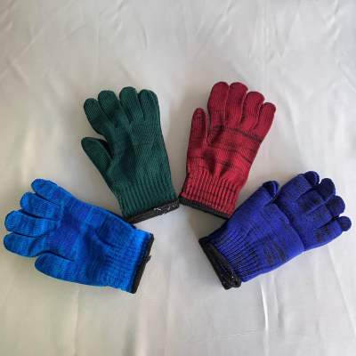 ถุงมือ ถุงมือผ้า คละสี ฟรีไซน์ (1แพ็ค12คู่)