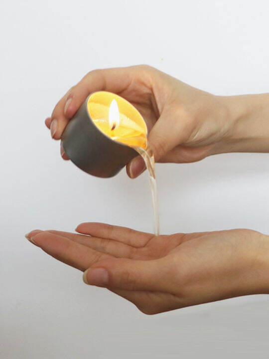 Soy wax oil massage candles at low temperature SPA resort hotel travel