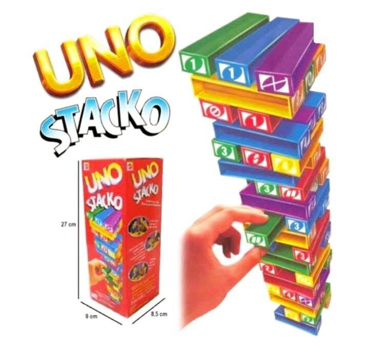 UNO STACKO GAME Stacking Blocks Game Toy for Kids and Adult Lazada PH