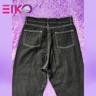 eiko111-กางเกงยีนส์สีดำมือ2-สภาพใหม่ไม่มีตำหนิ-ยีนส์นำเข้าจากญี่ปุ่น-เอว-30-ผ้านิ่มใส่สบาย