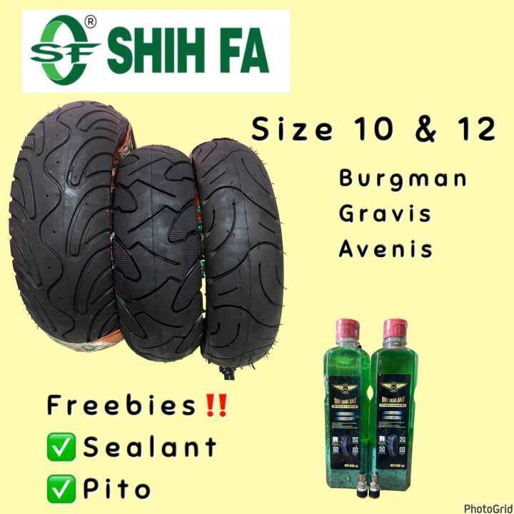 Shih Fa Tire Size 10 And 12 Burgman Avenis Gravis With Sealantpito