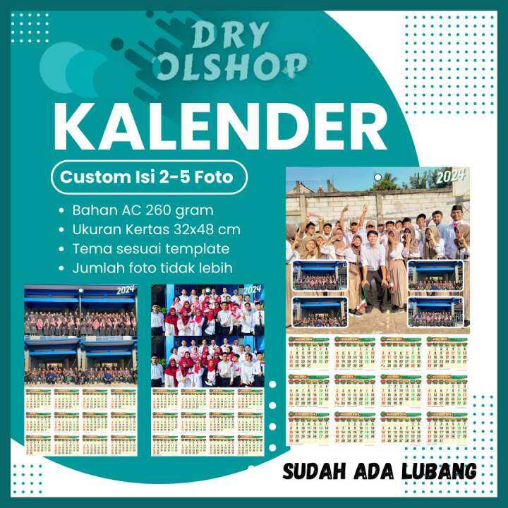 2 Foto sampai 5 Foto Kalender Custom Design Foto K-Pop / Custom Foto