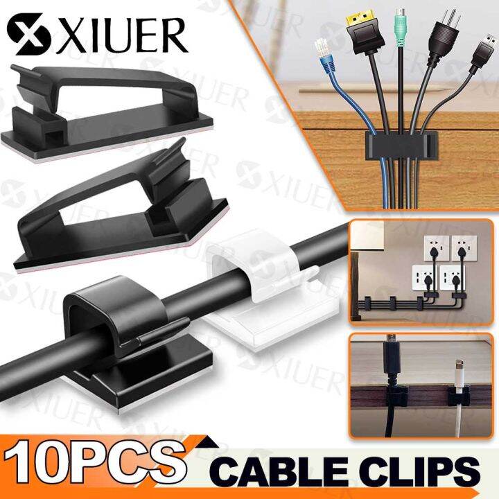 DOITOOL 200pcs Rotating Cable Clips For Headphones Plastic Earphone Wire Organizers Black For Home And Travel Use Lightweight And Portable Headset Wire Management