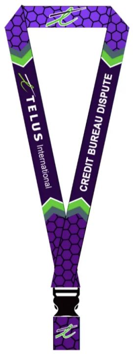 Telus International Credit Bureau Dispute Id Lace Lanyards Id Sling 