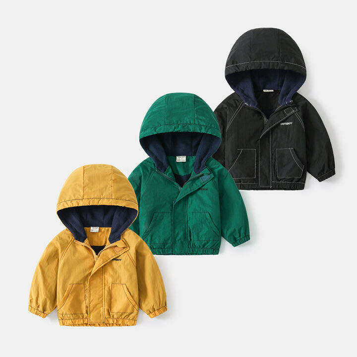 Boys fleece store lined waterproof jacket