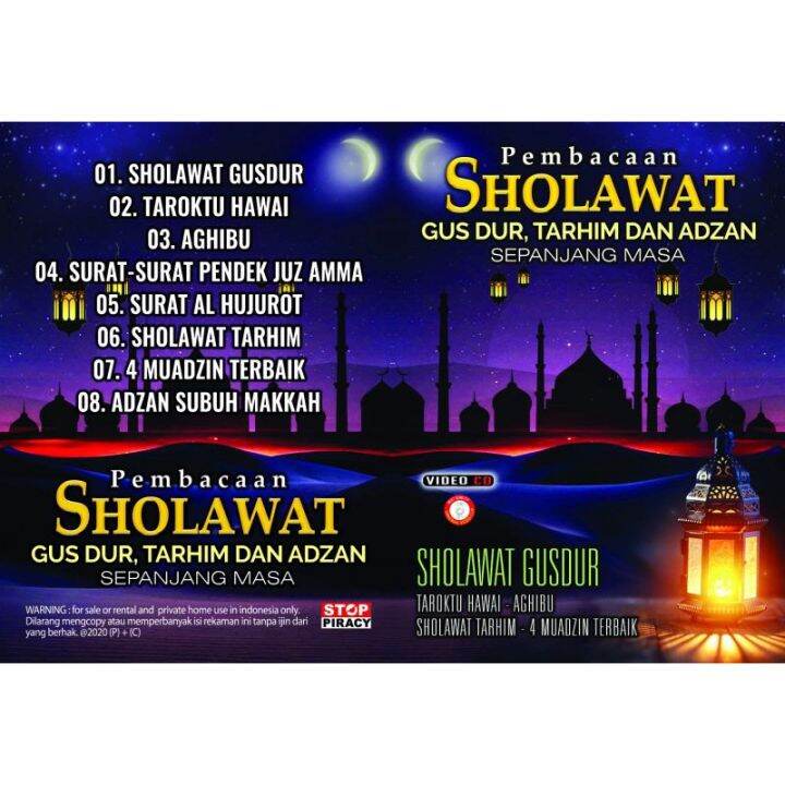 Kaset VCD Video Pembacaan Sholawat Gus Dur,Tarhim,Adzan | Lazada Indonesia