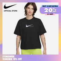 Nike Womens NSW OC 3 SS Boxy Tee - Black ไนกี้ เสื้อยืด Boxy ผู้หญิง NSW OC 3 SS - สีดำ