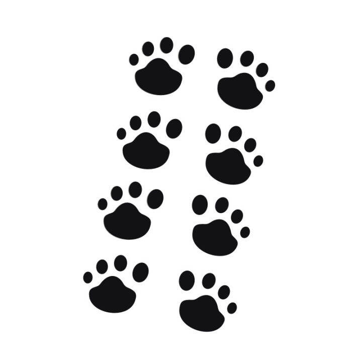 The Print of Cat's Paw Dog Paw Prints Puppy Footprints Hood Sticker