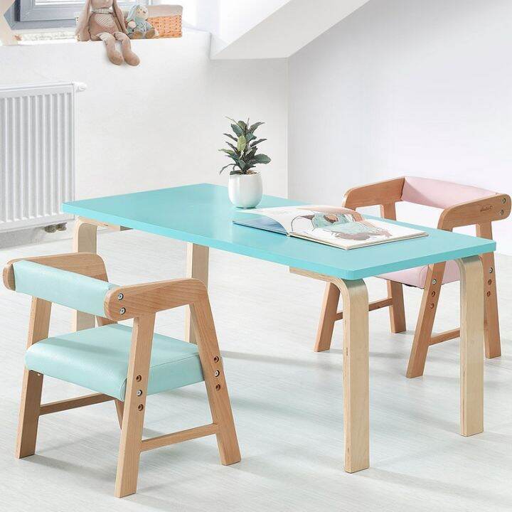 Minimalist Modern Kindergarten Solid Wood Children's Table Chair Baby