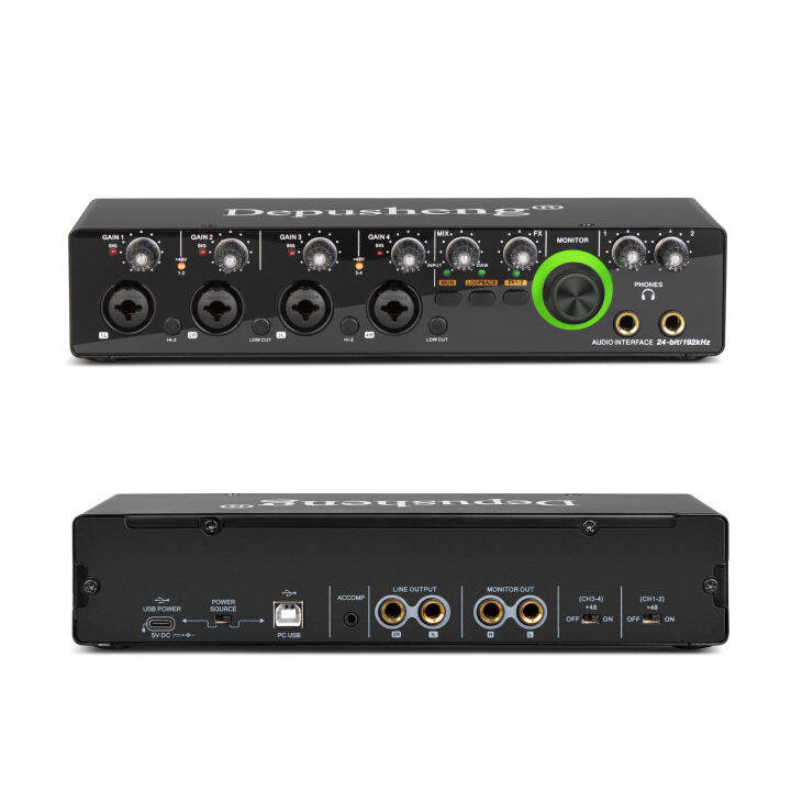 Depusheng MD44 Studio musical instrument Mini 4 channel 24Bit 192 kHz