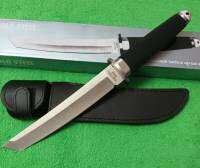 อุปกรณ์เดินป่า COLD STEEL รุ่น M1 MADE IN JAPAN ใบเลสด้ามยางสวยๆ พร้อมซองหนังร้อยเข็มขัด น่าสะสม พกพาเดินป่า (ยาว32cm)