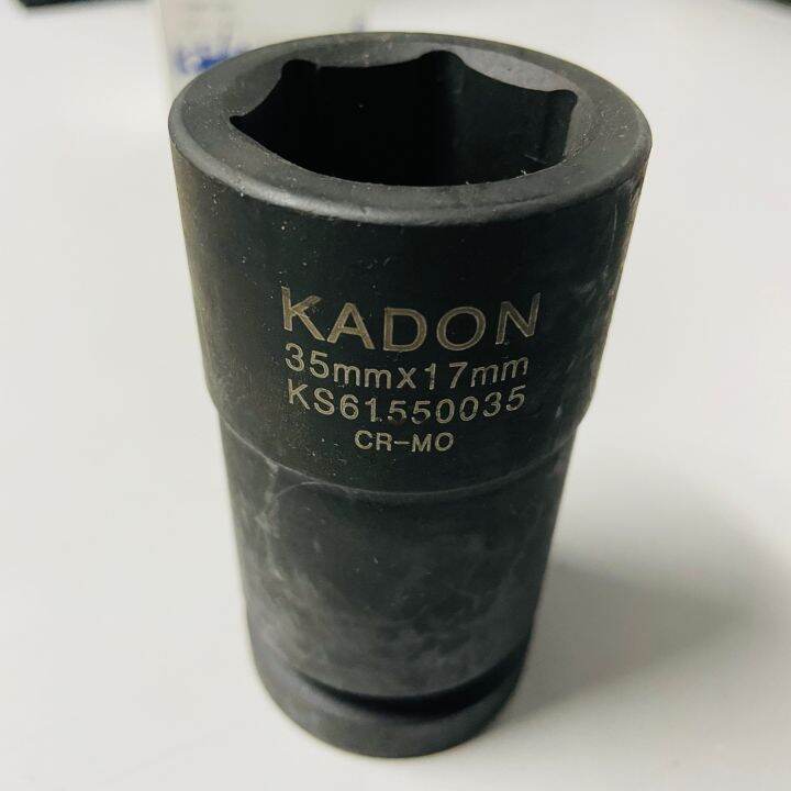 [100 ORIGINAL] KADON HEAVY DUTY 1” DR IMPACT REAR WHEEL NUT SOCKET / BUDD WHEEL SOCKET 35MM