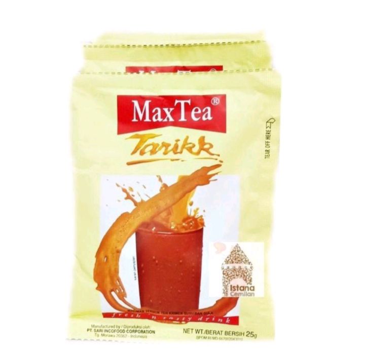 Max Tea Teh Tarik Renceng Isi 10 Sachet Lazada Indonesia 8649