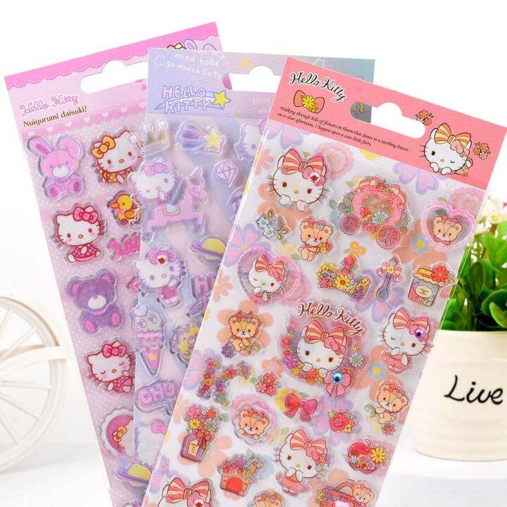 Hello Kitty Stickers Hello Kitty Three-Dimensional Shiny Candy Stickers ...