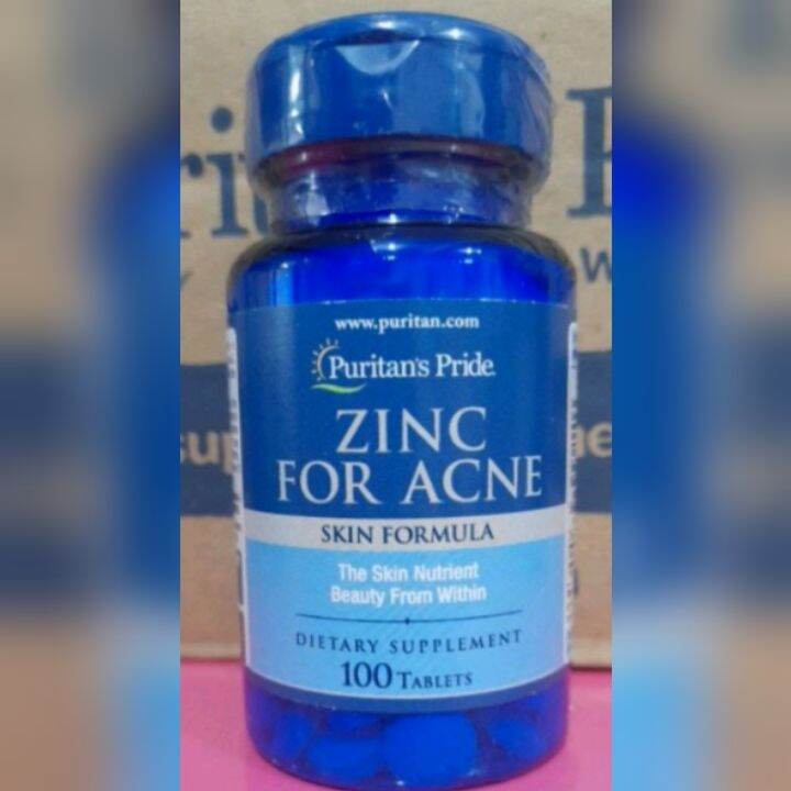 Zinc for Acne 100 tablets with Vitamins A C E B6 EXPIRY Feb. 2026