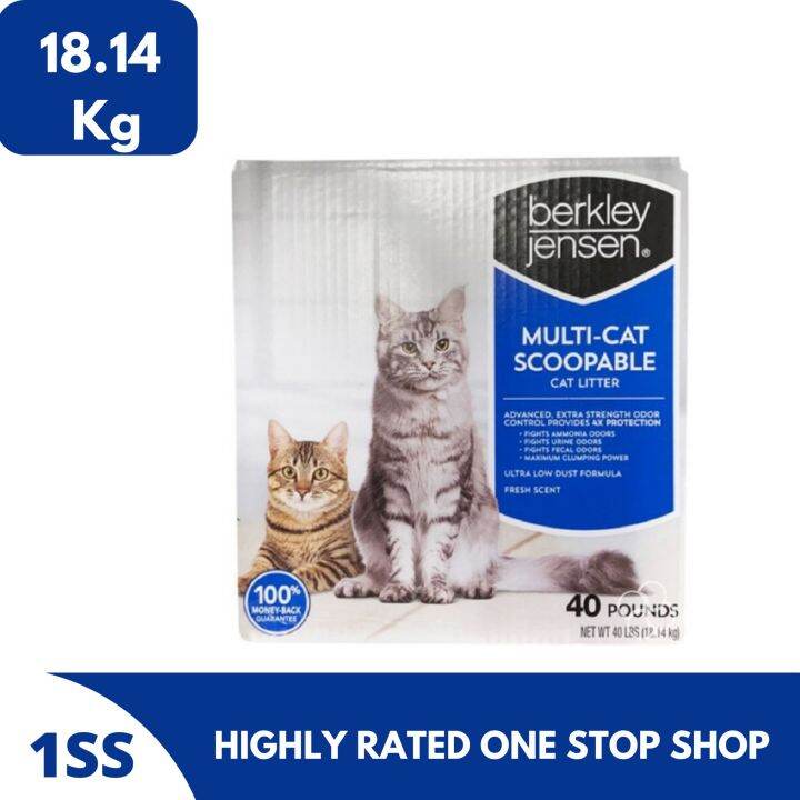 Berkley Jensen MultiCat Scoopable Cat Litter, 18.14kg Lazada PH