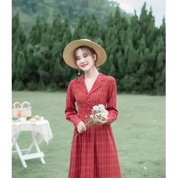 Zapaka Women Green 1950s Dress Retro Style Halter Neck Vintage Dress with  Button – ZAPAKA AU