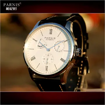 Fashion Parnis Green Dial Men's Watches Calendar Sapphire Glass Stainless  Steel Strap Automatic Mechanical Luxury Watch Men Gift - AliExpress