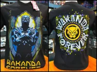 เสื้อMarvel ลิขสิทธิ์แท้ ลายแบล็คแพนเธอร์  สีดำ (MX-129)