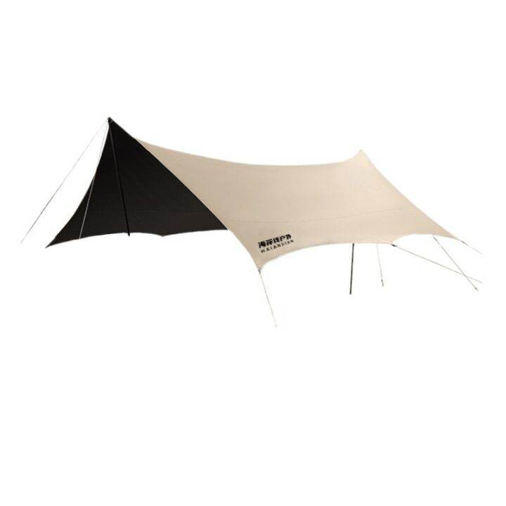 Outdoor Black Rubber Canopy Butterfly Shaped Camping Sun Protection And