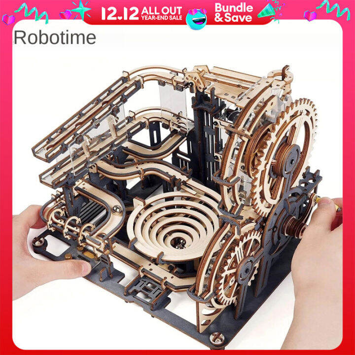 Robotime Rokr Marble Run Set 5 Kinds 3D Wooden Puzzle DIY Model
