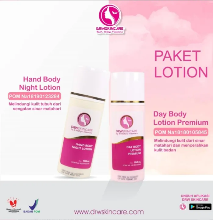 Hanbody siang malam Drw Skincare Lotion Brightening & Rejuvenation Body