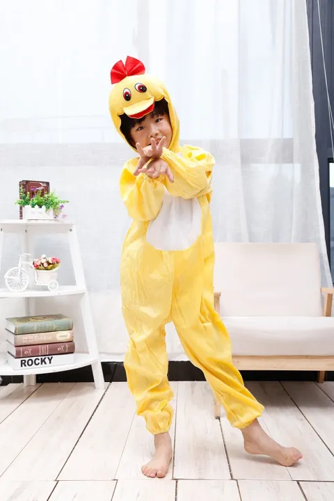 Duck Costume Kids Yellow Hooded Onesie